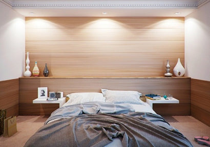 Green and cool bedroom