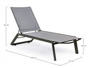 4x Cruise reclining lounger with anthracite wheels