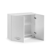 Wall cabinet for dish drainer White Ash Cm 80x32xH 72 with 2 doors