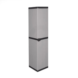 Slim space-saving resin cabinet 4 shelves cm 34 x 39.5 x 168 h