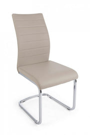 Modern chair upholstered in eco-leather Cappuccino MYRA 41x60x h98 cm
