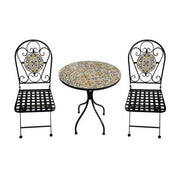 Set da Giardino Tavolo e Sedie Ischia Piegh. d60 cm