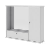 White ash bathroom mirror cabinet 1 door w - flap h.61x73x14 cm