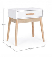 ORDINARY white cabinet 1 drawer 48h cm