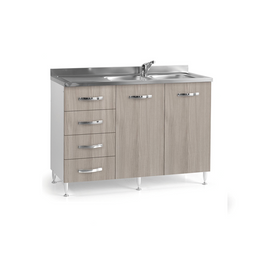 Elm kitchen sink 2 doors with drawers SX Cm 120x50xH 85