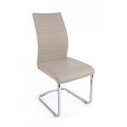 Modern chair upholstered in eco-leather Cappuccino MYRA 41x60x h98 cm