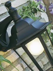 Outdoor Aluminum Die-Cast Lamp with Transparent Glass Diffusers - Max Height 155mm - Max Power 60W Black