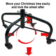 Tree base only black metal base with wheels cm60