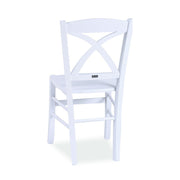 Chair in white beech wood seat in plywood 45x45xh.89 cm