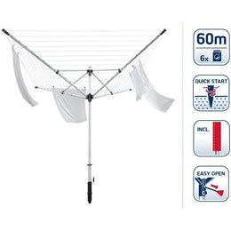 Leifheit Clothesline With Umbrella LinoLift 600 QuickStart