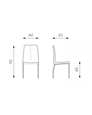 4x Faux leather chair - Viva