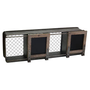 4-compartment industrial shelf with blackboards