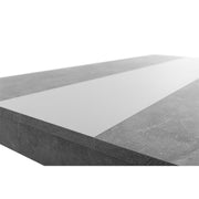 Concrete color dining table with black or white reversible insert 138x80xh.74 cm