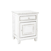 Colette 1 door 1 drawer white wooden bedside table 50 x 40 x 65 cm