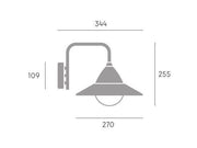 Aluminum and Metal Wall Sconce with Opal Diffuser - 20W - 1430 Lumens - 3000°K/4000°K/6500°K - 48 SMD 2835 LED - IP54 White