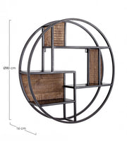 Wall shelf 3 shelves Walton D80 cm industrial style