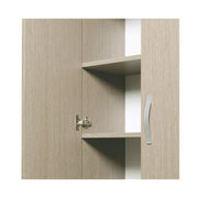 Elm multipurpose shoe cabinet in melamine wood 2 doors h130x71x38 cm