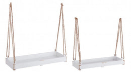 2x Set2 Hanging Tray Ashley Rett White