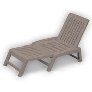 Orfeo sun lounger in dove gray resin