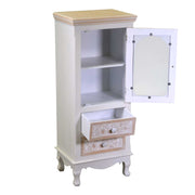 Andorra showcase wooden cabinet 1 glass door + 2 drawers cm40x30h100