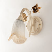Applique in iron Ivory Gold rose one light 23x h26 cm