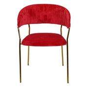 Armchair in red Brendeburg velvet