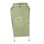 Foldable green sack fabric basket cm 29x33.5h66