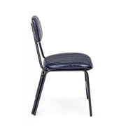 Vintage blue Debbie chair in eco-leather