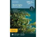 Outdoor and indoor Christmas light, warm white color, L 190 cm, 640 LEDs