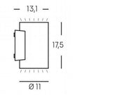 Applique Led 10W+10W 3000K  linea show  grafite