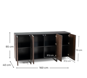 Stylish 4-Door Sideboard 160 x 40 x 85 cm
