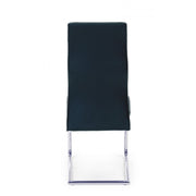 Living room chair in eco-leather Black THELMA 44x58x h104 cm