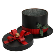 Round hat black metal box cmø25h19