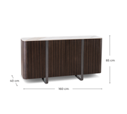 Stylish 4-Door Sideboard 160 x 40 x 85 cm