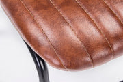 Vintage dark orange Debbie chair in eco-leather