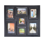 Multiple black wall photo frame 7p cm51,5x50x2