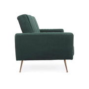 JOHNNY three seater sofa bed in dark green velvet 210x83x h85 cm