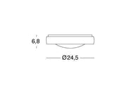 Round ceiling light 13W Led 4000K graphite loft line