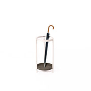 White and gray metal umbrella stand 50h cm