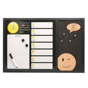 Emoji magnetic blackboard with clock, cork and marker cm60x40x1,5