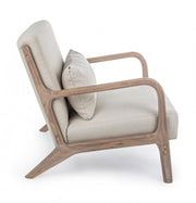 Ancilla Vintage armchair in cotton linen with cushion