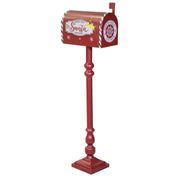 Red metal mailbox cm32,5x16h100