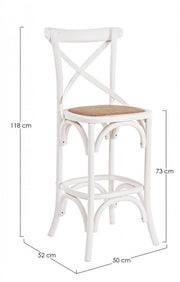 Rustic white Bar Cross stool