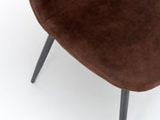 Faux leather chair with brown seat 44x50x84 cm