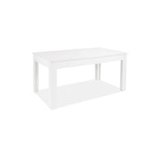 Extendable table in white ash melamine 160-320x90 cm