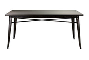 Modern table with brown iron top cm 80 x 160 x h 76
