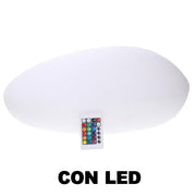 Multicolor rechargeable plastic Led lamp 40x30h15 cm