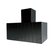 CUBE extractor hood in burnished stainless steel 80 cm