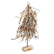 Snow covered rattan tree cm30x6h65