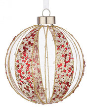 8x Red Spangly Vt Sphere